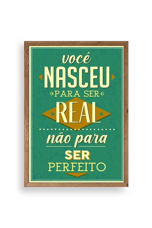 Motto Ahşap Çerçeveli Tablo 17 x 23