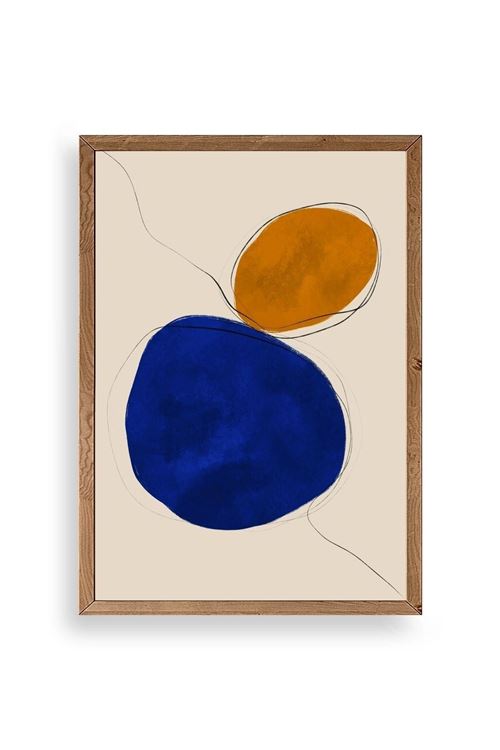 Soyut Ahşap Çerçeveli Tablo 50 x 70