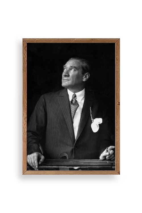 Atatürk Ahşap Çerçeveli Tablo 17 x 23