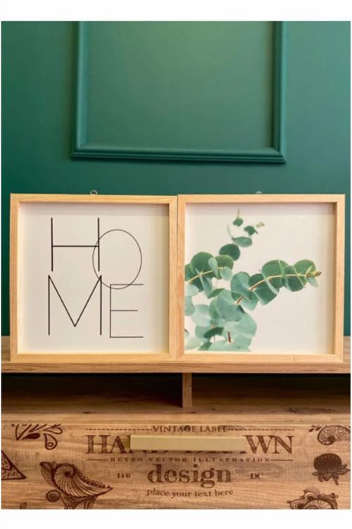 Oturma Odası Okaliptüs Home Ahşap Çerçeve Set 30 x 30