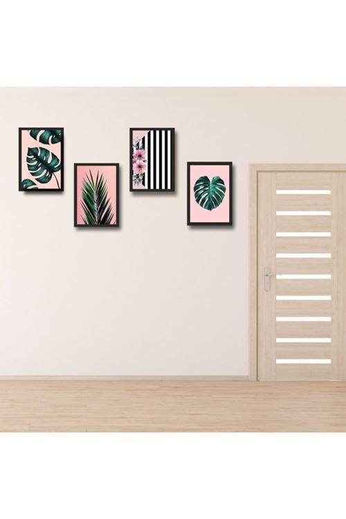 4 Parça Çerçeve Görünümlü Ahşap Tablo 30 x 40