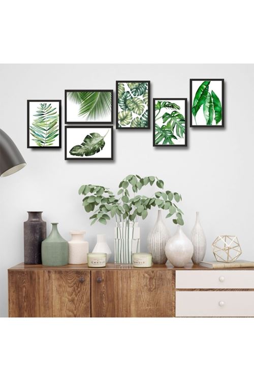 6 Parça Çerçeve Görünümlü Ahşap Tablo