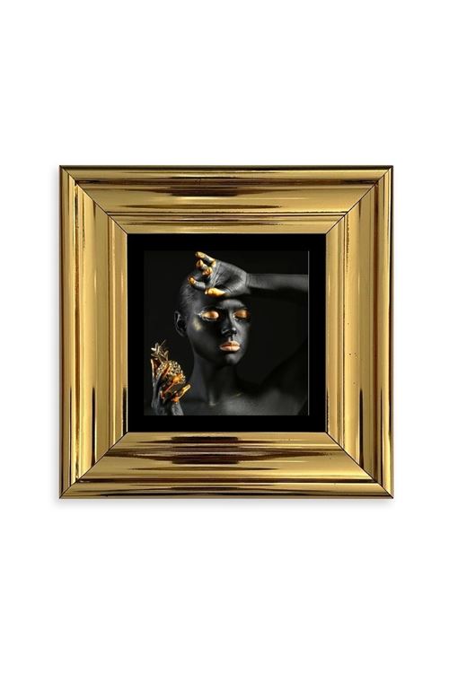 Kadın Çerçeveli Taş Tablo 20 cm