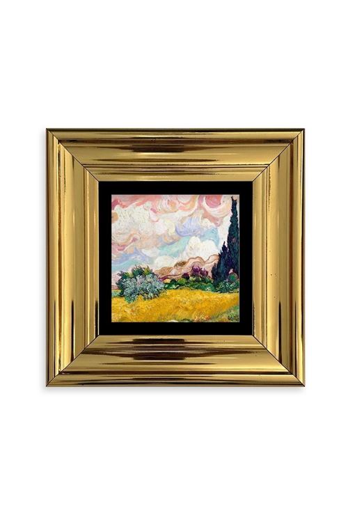 Van Gogh Çerçeveli Taş Tablo 20 cm