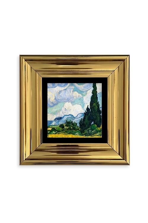 Van Gogh Çerçeveli Taş Tablo 20 cm