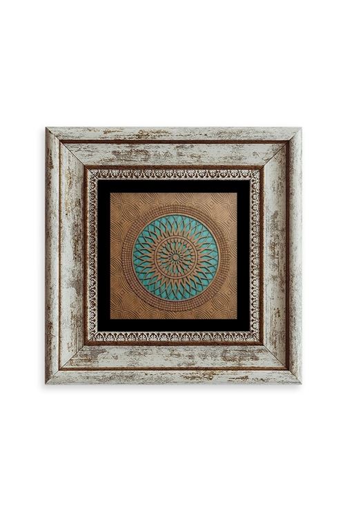 Motif Çerçeveli Taş Tablo 20 cm