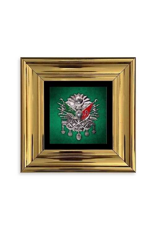 Osmanlı Tuğrası Çerçeveli Taş Tablo 20 cm