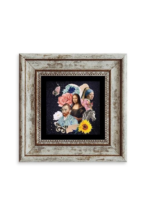 Van Gogh Çerçeveli Taş Tablo 20 cm
