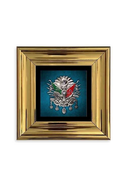 Osmanlı Tuğrası Çerçeveli Taş Tablo 20 cm