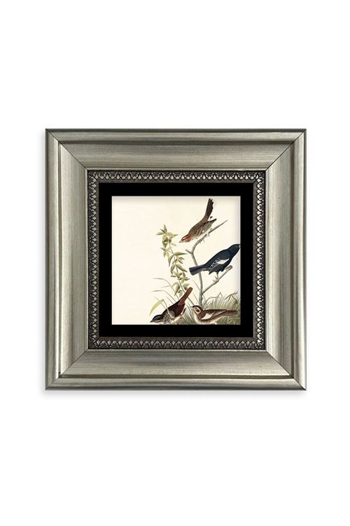 Daldaki Kuşlar Çerçeveli Taş Tablo 20 cm