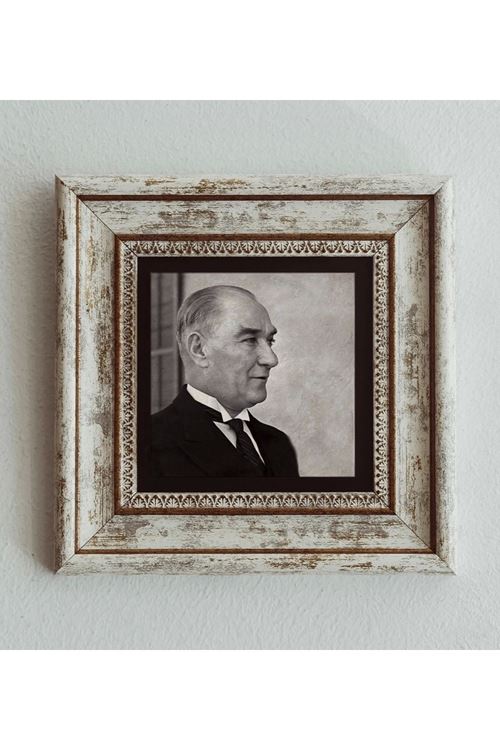 Atatürk Çerçeveli Taş Tablo , Çerçeveli Taş Duvar Dekoru 20 cm