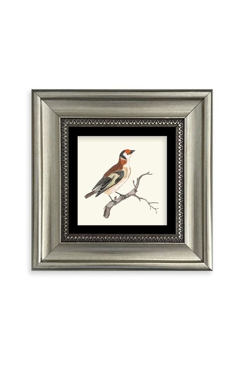 Dal ve Kuş Çerçeveli Taş Tablo 20 cm