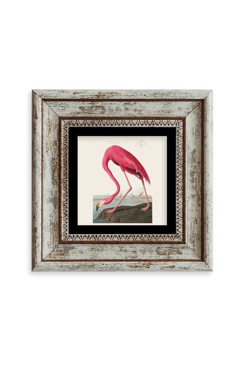 Flamingo Çerçeveli Taş Tablo 20 cm