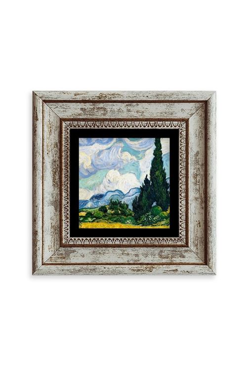Van Gogh Çerçeveli Taş Tablo 20 cm