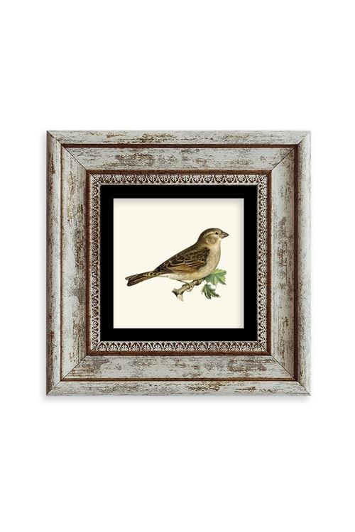 Serçe Çerçeveli Taş Tablo 20 cm