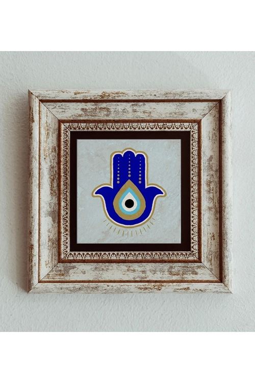 Fatma Ana Eli Çerçeveli Taş Tablo , Çerçeveli Taş Duvar Dekoru 20 cm