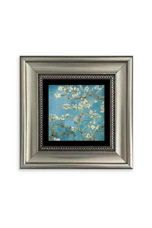 Bahar Çiçekleri Çerçeveli Taş Tablo 20 cm