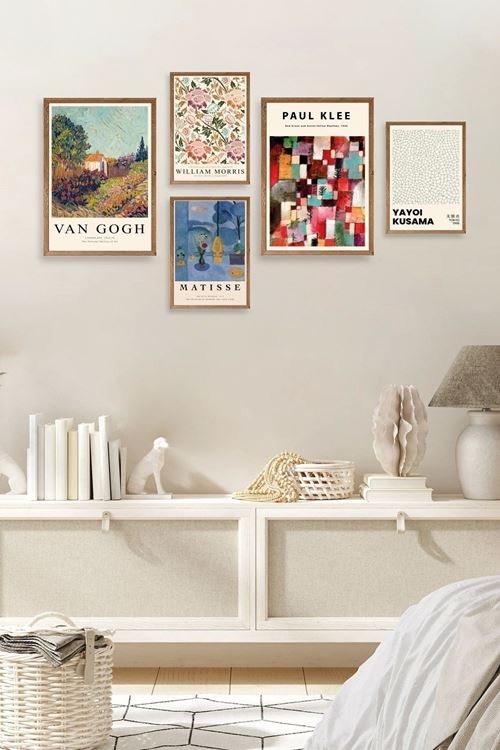 Ünlü Tablo Seti 5'li Tablo 30 x 40