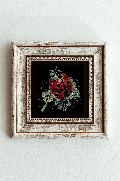 Soyut Desen Çerçeveli Taş Tablo , Çerçeveli Taş Duvar Dekoru-enkcrcvtbl-00101 20 cm