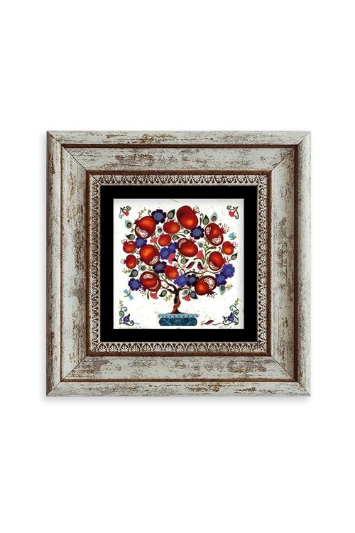 Bereket Ağacı Çerçeveli Taş Tablo 20 cm