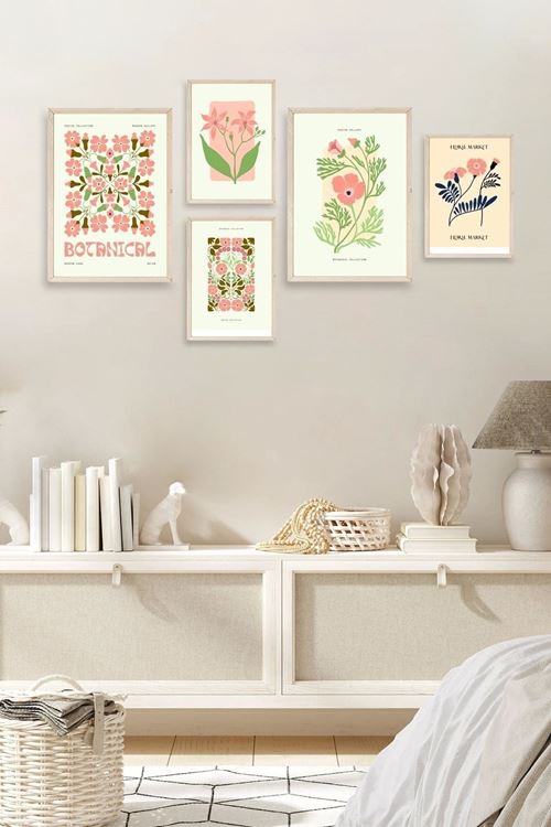 Flower Market 5'li Tablo 30 x 40