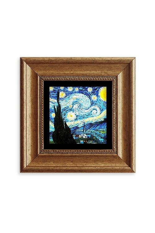 Van Gogh Çerçeveli Taş Tablo 20 cm