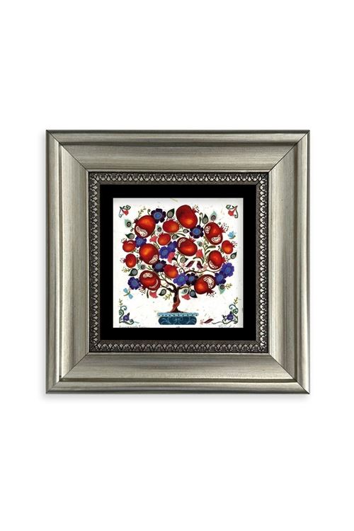 Bereket Ağacı Çerçeveli Taş Tablo 20 cm