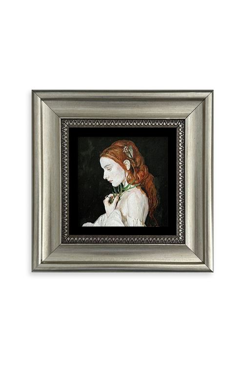 Kadın Çerçeveli Taş Tablo 20 cm