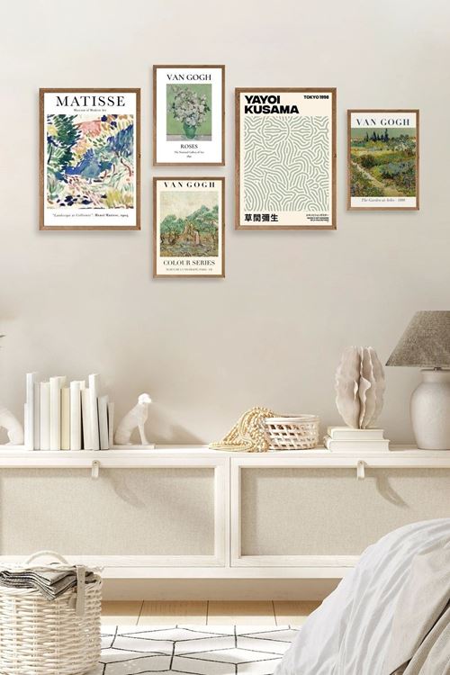 Ünlü Tablo Seti 5'li Tablo 30 x 40