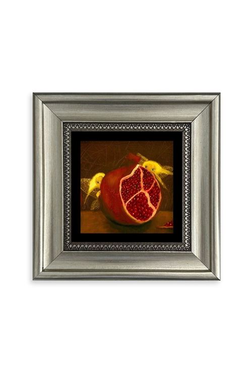 Nar Çerçeveli Taş Tablo 20 cm