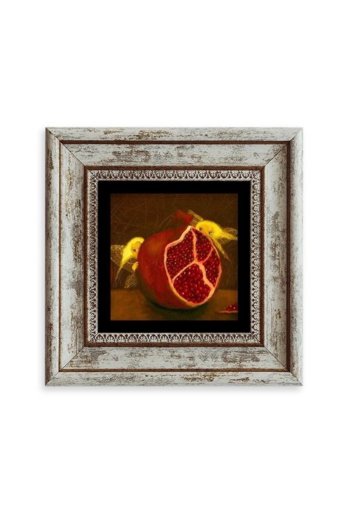 Nar Çerçeveli Taş Tablo 20 cm