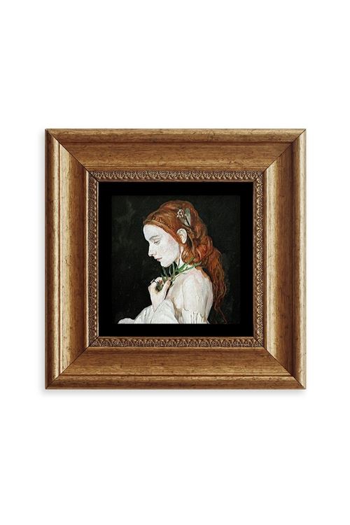 Kadın Çerçeveli Taş Tablo 20 cm