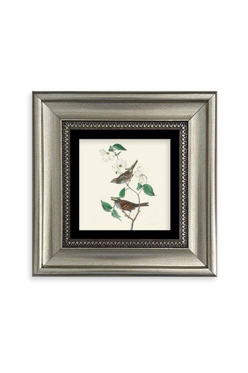 Kuşlar ve Ağaç Çerçeveli Taş Tablo 20 cm