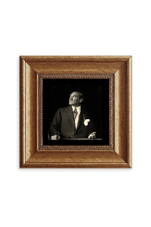 Atatürk Çerçeveli Taş Tablo 20 cm
