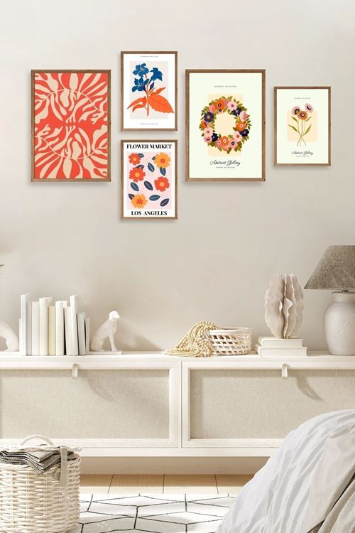 Flower Market 5'li Tablo 30 x 40