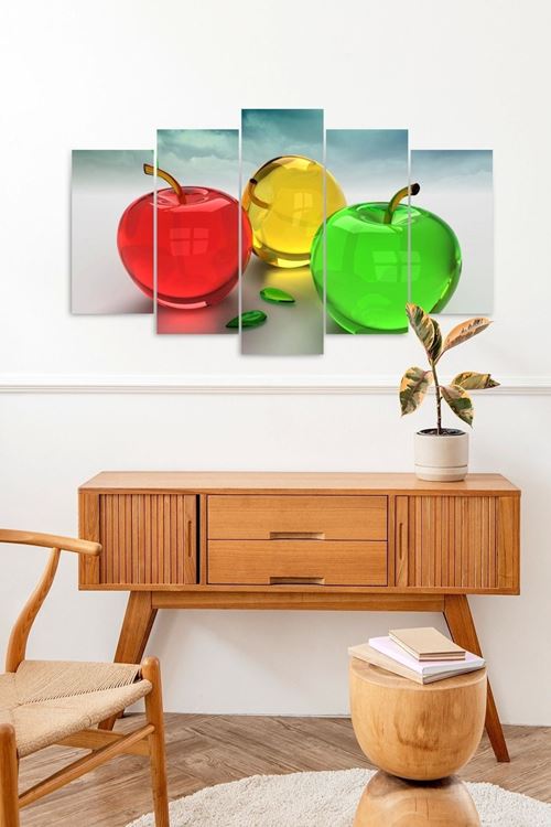 Elmalar 5 Parçalı Mdf Tablo 60 x 100