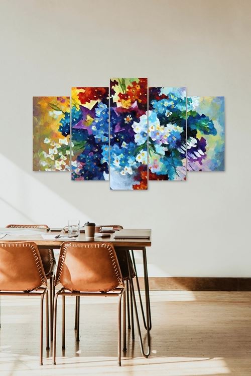 Çiçekler 5 Parçalı Mdf Tablo 60 x 100