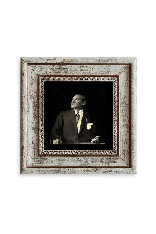 Atatürk Çerçeveli Taş Tablo 20 cm