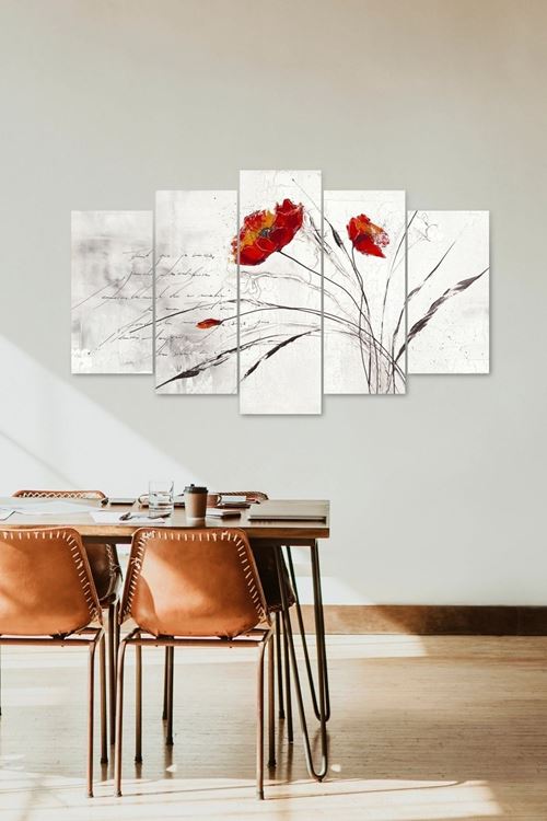 Çiçekler 5 Parçalı Mdf Tablo 60 x 100