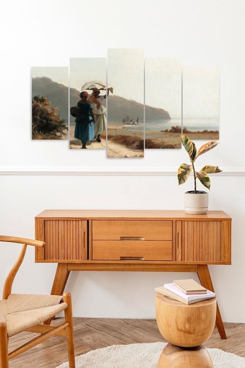 İnsan Manzarası 5 Parçalı Mdf Tablo 60 x 100