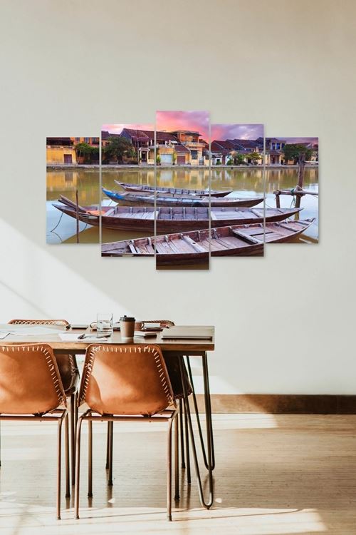 Deniz Manzarası 5 Parçalı Mdf Tablo 60 x 100