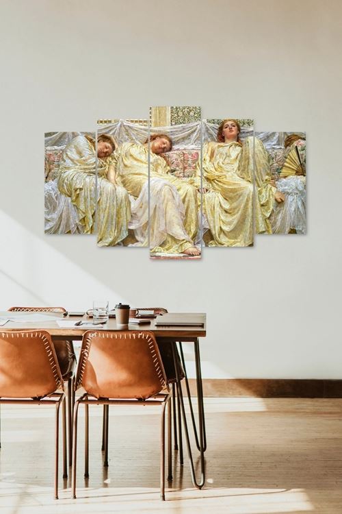 Yorulan Kadınlar 5 Parçalı Mdf Tablo 60 x 100