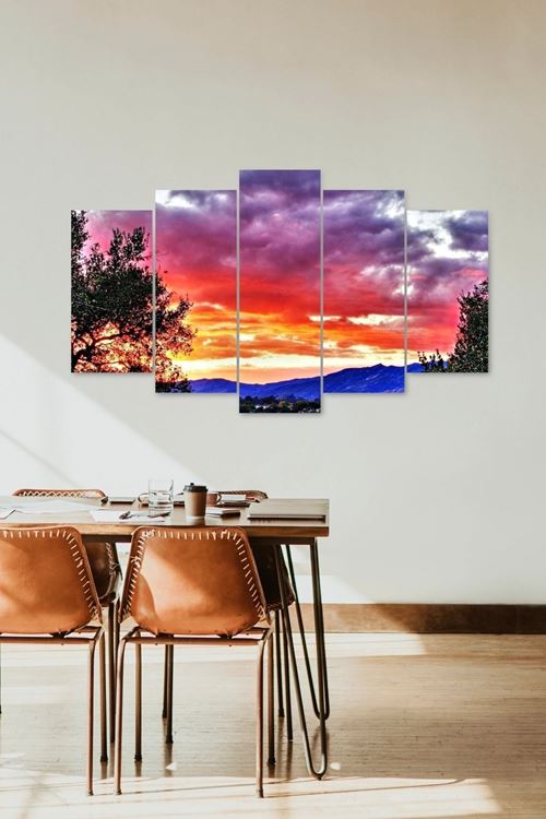 Manzara Doğa 5 Parçalı Mdf Tablo 60 x 100