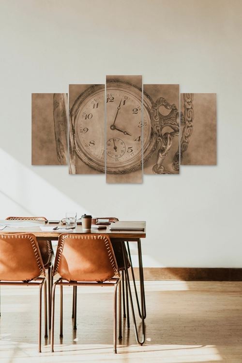 Saat 5 Parçalı Mdf Tablo 60 x 100