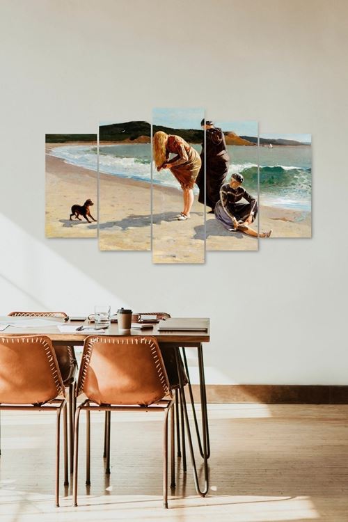 İnsan Manzarası 5 Parçalı Mdf Tablo 60 x 100