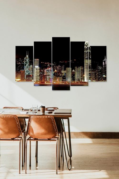 Gökdelen Şehir 5 Parçalı Mdf Tablo 60 x 100