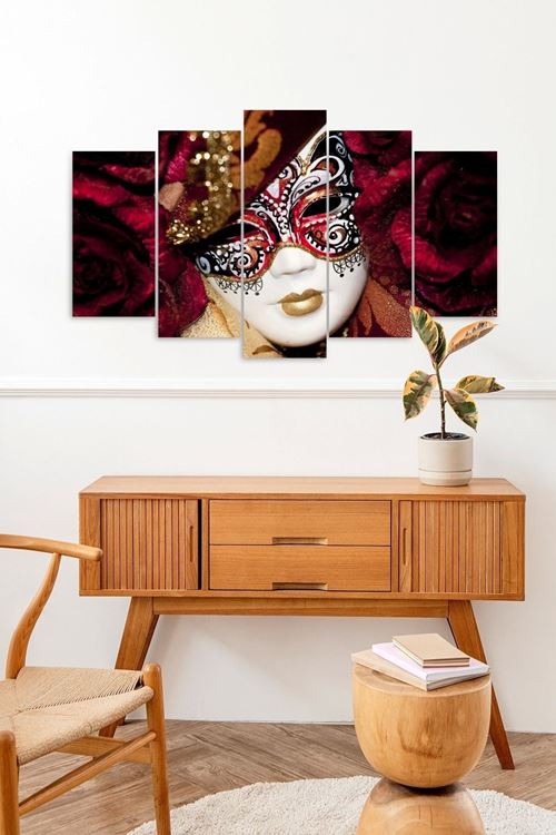 Kadın Maske 5 Parçalı Mdf Tablo 60 x 100