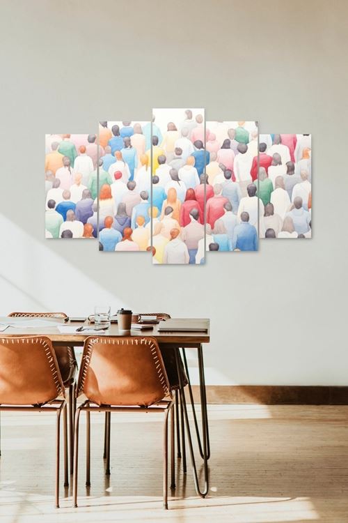 Manzara İnsan 5 Parçalı Mdf Tablo 60 x 100