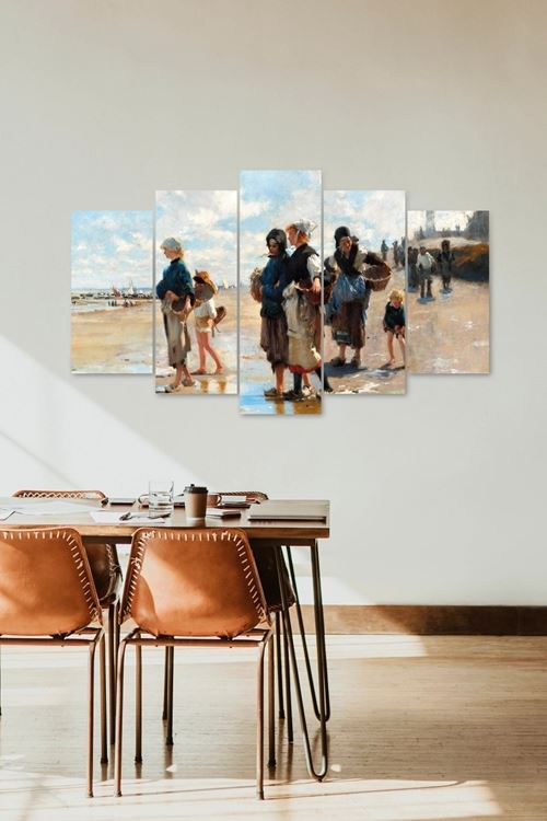 Manzara İnsan 5 Parçalı Mdf Tablo 60 x 100