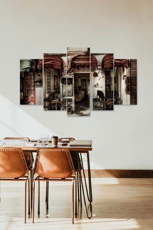 Sabahçı Kahvesi 5 Parçalı Mdf Tablo 60 x 100